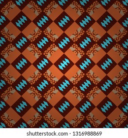 Vector seamless rhombus and tiles parquet texture in blue, magenta and red colors (chevron various).