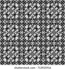Vector seamless rhombus and tiles parquet texture in white, black and gray colors (chevron various).
