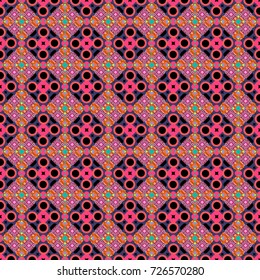 Vector seamless rhombus and tiles parquet texture in black, pink and violet colors (chevron various).