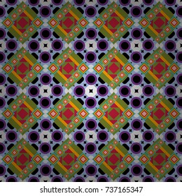 Vector seamless rhombus and tiles parquet texture in green, black and blue colors (chevron various).