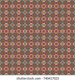 Vector seamless rhombus and tiles parquet texture in orange, brown and green colors (chevron various).