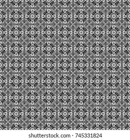 Vector seamless rhombus and tiles parquet texture in gray, black and white colors (chevron various).