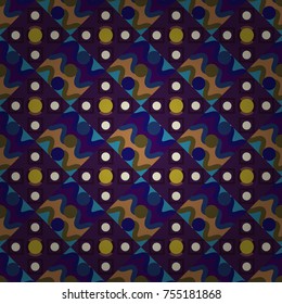 Vector seamless rhombus and tiles parquet texture in blue, brown and gray colors (chevron various).