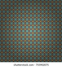 Vector seamless rhombus and tiles parquet texture in green, blue and brown colors (chevron various).