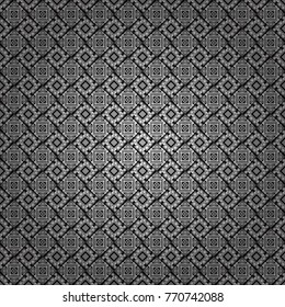 Vector seamless rhombus and tiles parquet texture in white, gray and black colors (chevron various).