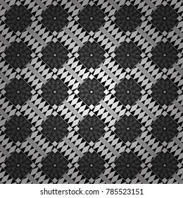 Vector seamless rhombus and tiles parquet texture in gray, black and white colors (chevron various).