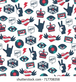 vector seamless rock and roll pattern