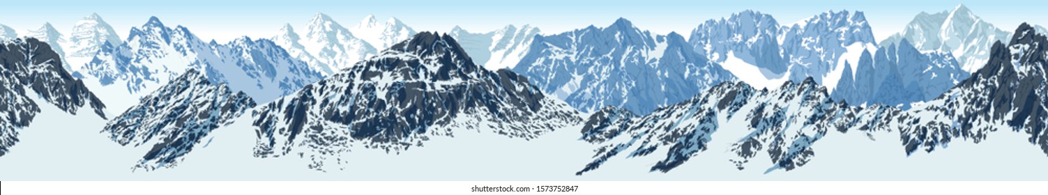 vector seamless Rocky Mountain National Park illustration