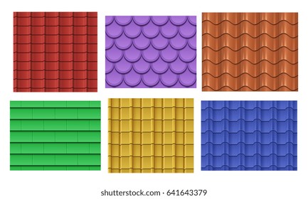 Vector seamless roof tiles