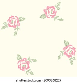 Ropa de cama de diseño de rosa sin fisuras vectorial impresa para bebés.
