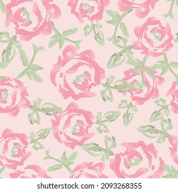 Vector seamless rose design bedding set print for babies.
