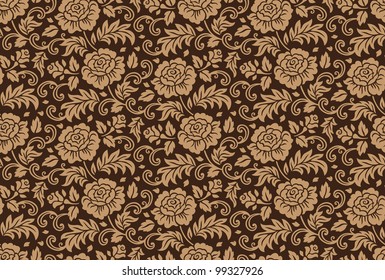 Vector seamless rose pattern