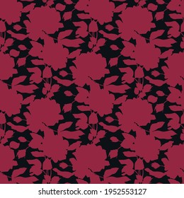 Vector seamless roses bouquet pattern for fashion design.