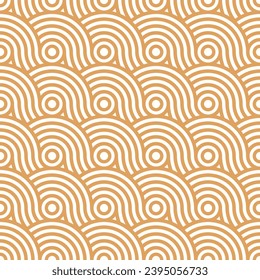 Vector seamless round geometric pattern.