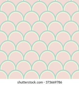 Vector seamless round geometrical background