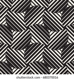 Vector Seamless Rounded Lines Pattern. Abstract Geometric Background Design. Circular Geometric Tiling Stylish Lattice