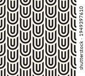 Vector seamless rounded overlapping lines lattice pattern. Modern stylish abstract texture. Repeating geometric tiles with stripe elements.