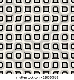 Vector Seamless  Rounded Rectangle Grid Pattern