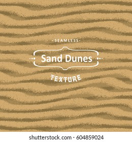 Vector seamless sand texture background with natural waves