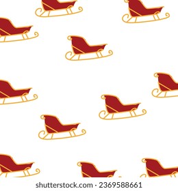 vector seamless Santa Claus train pattern on white background, for wallpaper printing, wall decoration and home decoration
