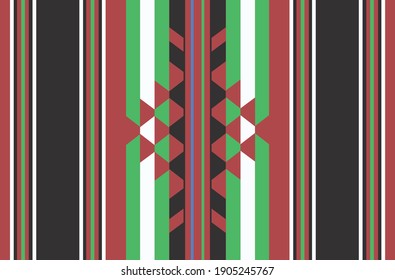 Vector Seamless Saudi Arabia Traditional Pattern Texture - Sadu, Sadou, Sadow or Sado. Vector Illustration. Eps 10