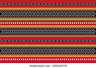 Vector Seamless Saudi Arabia Traditional Pattern Texture - Sadu, Sadou, Sadow or Sado. Vector Illustration. Eps 10