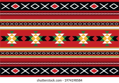 Vector Seamless Saudi Arabia Traditional Pattern Texture - Sadu, Sadou, Sadow or Sado. Vector Illustration. Eps 10