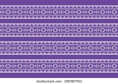 Vector Seamless Saudi Arabia Traditional Purple Pattern Texture - Sadu, Sadou, Sadow or Sado. Vector Illustration. Eps 10