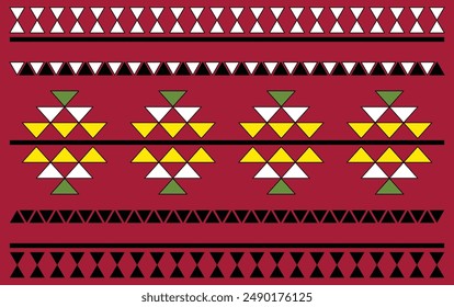 Vector Seamless Saudi Arabia Traditional Pattern Texture - Sadu, Sadou, Sadow or Sado. Vector Illustration. Eps 10
