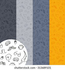 Vector seamless school pattern