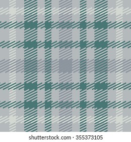 Vector seamless scottish tartan pattern in grey, blue, green, turquoise, white.British or irish celtic design for textile, clothes, fabric or for wrapping, backgrounds, wallpaper