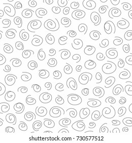 Vector seamless scribble pattern, made of chaotic lines. Fantasy modern colorful tangled print. Hand drawn background. Black and white colors.