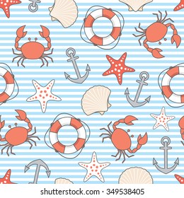 vector seamless sea pattern