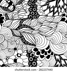 vector seamless seashell pattern. sea design