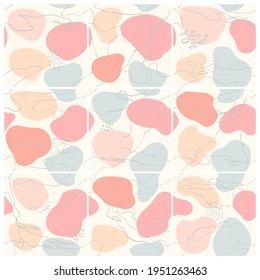 Un conjunto de plantillas abstractas y de moda para publicaciones en redes sociales con elementos abstractos de dibujos a mano coloridos, garabatos. Los antecedentes continuarán indefinidamente. Para cuentas personales y de negocios.