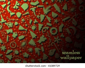 vector seamless set christmas symbol