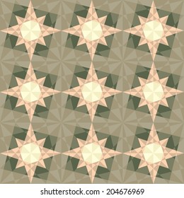 vector seamless set geometric pattern with stars