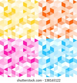 Vector seamless set pattern of simple geometrical shapes
