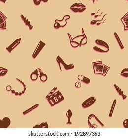 Vector Seamless Sex Shop Pattern