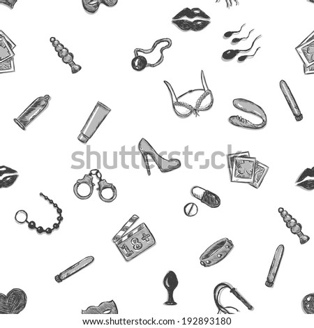Vector Seamless Sex Shop Pattern