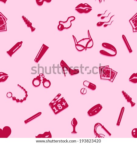 Vector Seamless Sex Shop Pattern