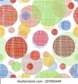 Vector seamless shading circles color background. Eps10