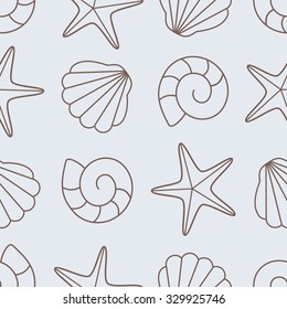 vector seamless shell pattern