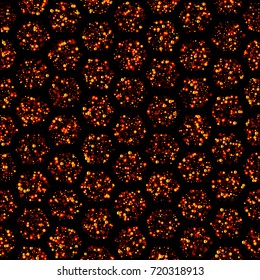 Vector seamless shiny glitter modern background. Luxury starry  design. Golden confetti fall made of flickering circles. Good element for posters, banners, advertisements, cards, web, party print