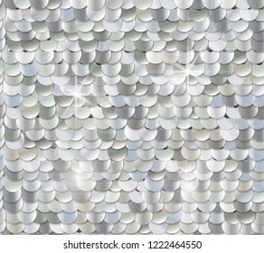 Vector seamless silver texture animal skin. Fashion trendy design stripes and dots