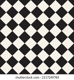 Vector seamless simple checkered pattern. Repeating geometric square elements. Stylish monochrome background design.