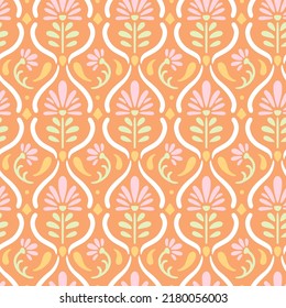 Vector Seamless Simple Floral Pattern