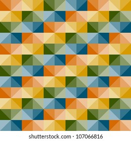 vector seamless simple geometric pattern with 3d illusion