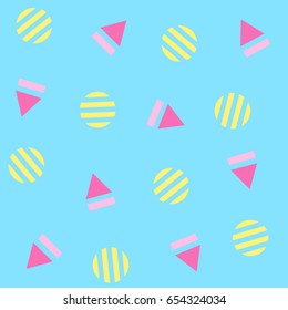 Vector Seamless simple pattern Background, Banner. Retro abstract geometric Element Template. 80s 90s style