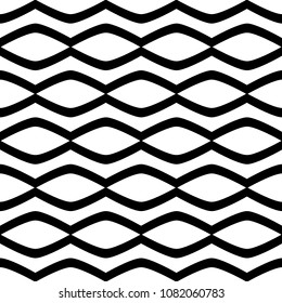 Vector seamless simple pattern black lines on a white background